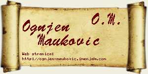Ognjen Mauković vizit kartica